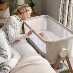 Mamas & Papas Lua Bedside Crib - Fawn