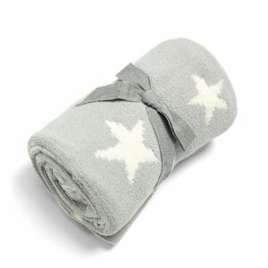 Mamas & Papas Chenille Blanket - Grey Star