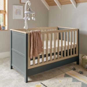 Mamas & Papas Harwell Cotbed - Grey/Natural