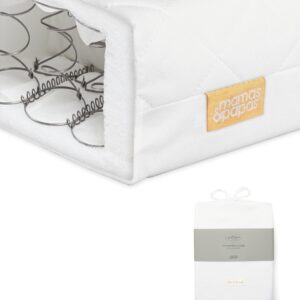 Mamas & Papas Essential Spring Cotbed Mattress & Cotbed Fitted Sheets (Pack of 2) Bundle