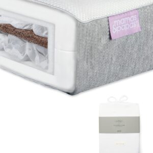 Mamas & Papas Luxury Twin Spring Cotbed Mattress and Fitted Sheets (Pack of 2) Bundle