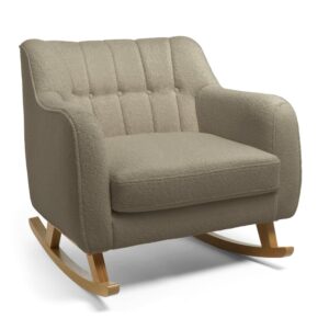 Mamas & Papas Hilston Cuddle Chair - Mink Boucle & Mid-Oak