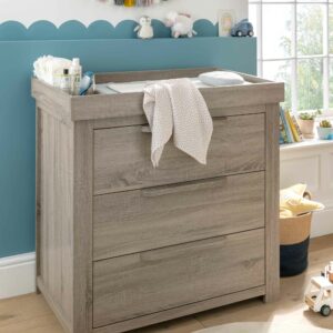 Mamas & Papas Franklin 3 Drawer Dresser & Changing Unit - Grey Wash