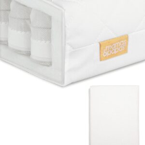 Mamas & Papas Essential Pocket Spring Cotbed Mattress & Anti-Allergy Mattress Protector Bundle