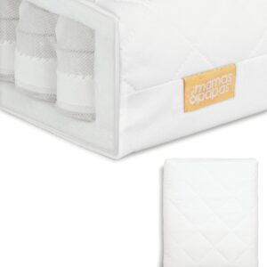 Mamas & Papas Essential Pocket Spring Cotbed Mattress & Quilted Waterproof Mattress Protector Bundle