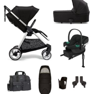 Mamas & Papas Flip XT2 7 Piece Complete Bundle with Aton B2 Car Seat and Base in Black