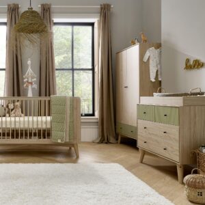 Mamas & Papas Coxley 3 Piece Furniture Range - Natural/Olive Green