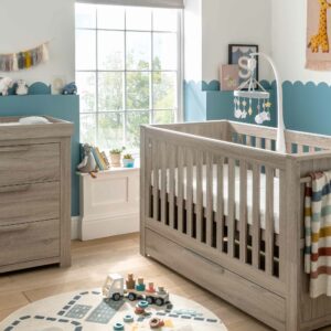 Mamas & Papas Franklin 2 Piece Cotbed Set with Dresser Changer - Grey Wash