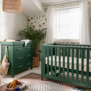 Mamas & Papas Melfi 2 Piece Cotbed Set with Dresser Changer - Green