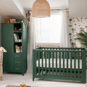 Mamas & Papas Melfi 2 Piece Cotbed Set with Storage Wardrobe - Green