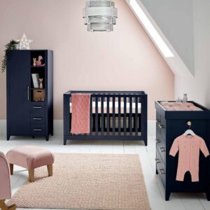 Mamas & Papas Melfi 3 Piece Cotbed Range with Dresser and Storage Wardrobe - Midnight