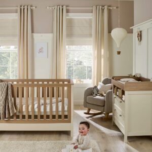 Mamas & Papas Harwell 2 Piece Baby Cotbed Set with Dresser Changer - Cashmere