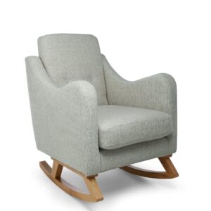 Mamas & Papas Bowdon Nursing Chair - Light Grey Textured Weave & Mid-Oak