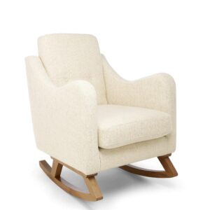 Mamas & Papas Bowdon Nursing Chair - Sandstone Textured Weave & Mid-Oak