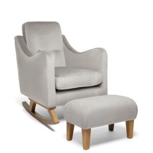 Mamas & Papas Bowdon Nursing Chair & Footstool - Silver