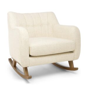 Mamas & Papas Hilston Cuddle Chair - Sandstone Textured Weave & Mid-Oak