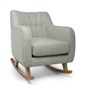 Mamas & Papas Hilston Nursing Chair - Dark Grey Textured Weave & Mid Oak