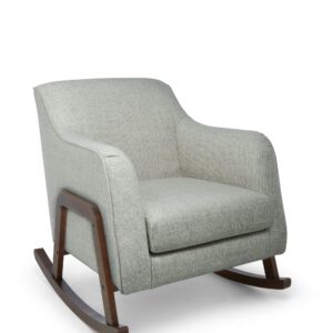 Mamas & Papas Honley Nursing Chair - Light Grey Textured Weave & Dark Wood