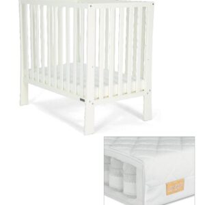 Mamas & Papas Petite White Cot & Small Pocket Spring Mattress