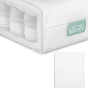 Mamas & Papas Premium Pocket Spring Cotbed Mattress & Anti-Allergy Mattress Protector Bundle