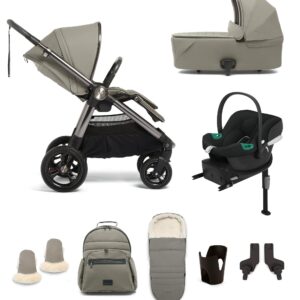 Mamas & Papas Ocarro 8 Piece Complete Bundle with Aton B2 Car Seat and Base in Everest