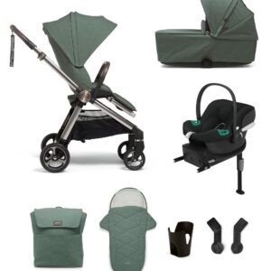 Mamas & Papas Strada 7 Piece Complete Bundle with Aton B2 Car Seat and Base in Ivy