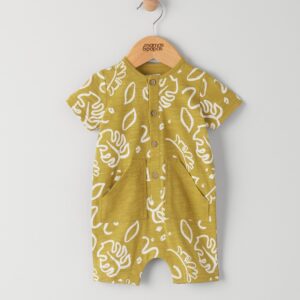 Mamas & Papas Tropical Palm Print Shortie Romper