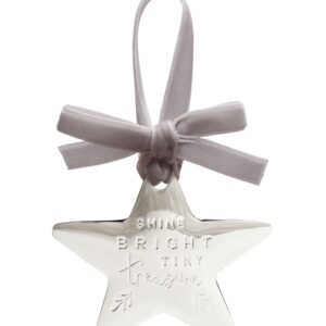 Mamas & Papas Forever Treasured Hanging Star Baby Keepsake - Silver