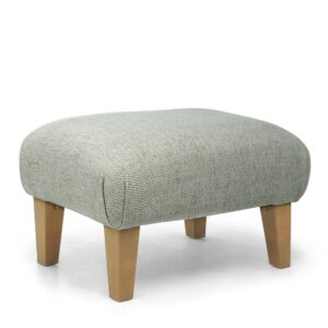 Mamas & Papas Hilston/Bowden Stool - Light Grey Textured Weave & Mid-Oak