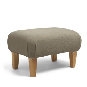 Mamas & Papas Hilston/Bowden Stool - Mink Boucle & Mid-Oak