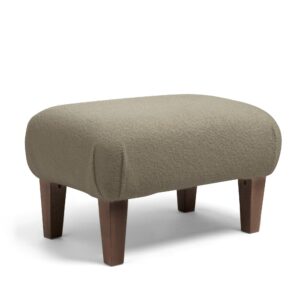 Mamas & Papas Honley Stool in Mink Boucle & Dark Wood