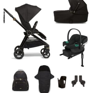 Mamas & Papas Strada 7 Piece Complete Bundle with Aton B2 Car Seat and Base in Black Diamond