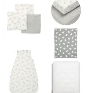 Mamas & Papas Welcome to the World Cotton Essentials 5 Piece Interior Bundle - Elephant