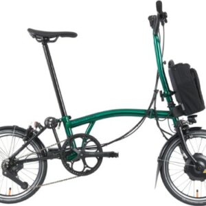 Electric bikes - Brompton Electric P Line Urban - High Handlebar - Emerald Lacquer