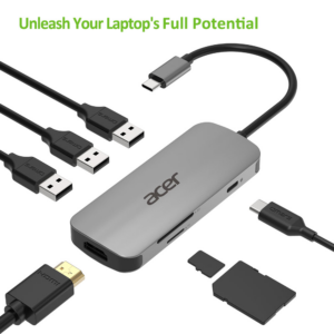 Acer 7in1 Type C dongle | Silver