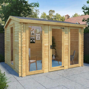 Mercia 3.5m x 3m Log Cabin Summer House (19mm)