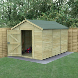 12' x 8' Forest Timberdale 25yr Guarantee Tongue & Groove Pressure Treated Windowless Apex Shed (3.65m x 2.52m)