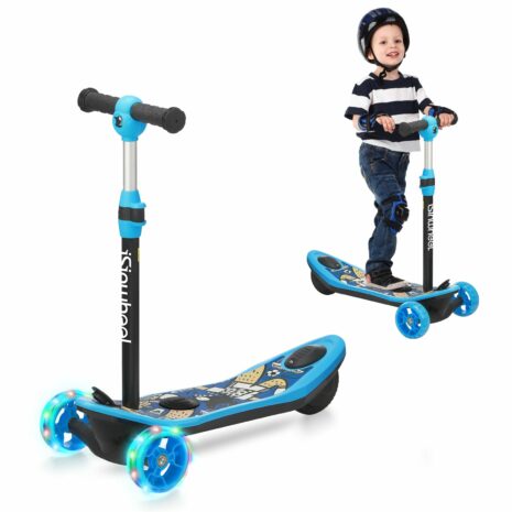 19miles Long Range 3 Wheel Kids Electric Scooter for 3-12 Boys Girls