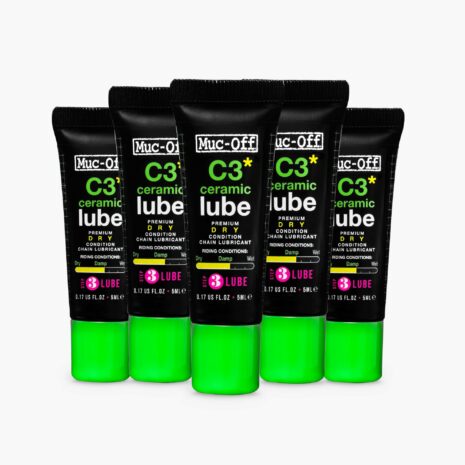 Muc-Off C3 Dry Weather Ceramic Lube - 5ml Race Bundle Race Bundle - 5 x 5ml Sample Lubes MOG0514 Barcode: