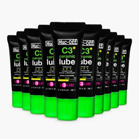 Muc-Off C3 Dry Weather Ceramic Lube - 5ml Race Bundle Race Bundle - 10 x 5ml Sample Lubes MOG0515 Barcode: