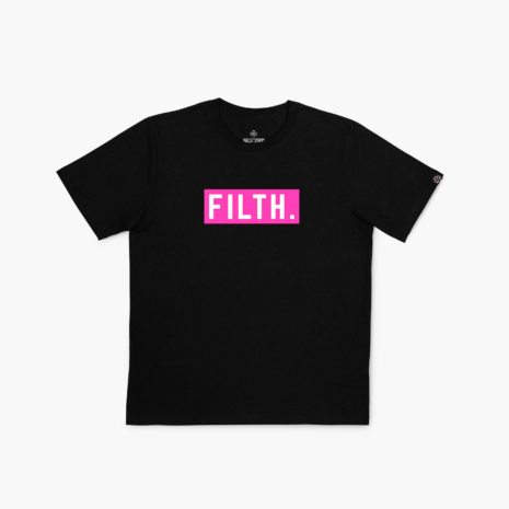 FILTH. x Muc-Off Tee - Black XXL / Black / Pink Logo TEE094 Barcode: 5037835202632