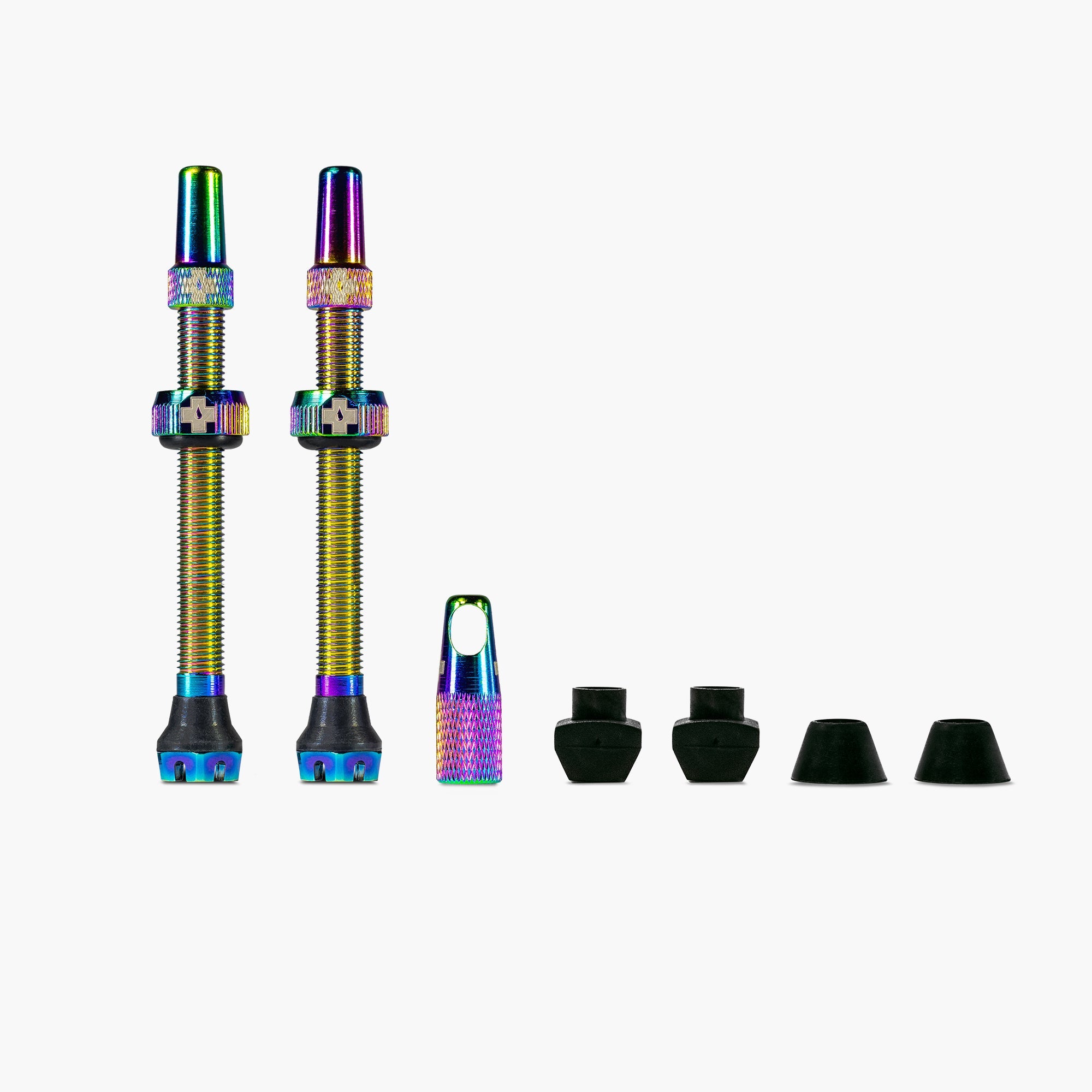 Muc-Off All New Tubeless Valves - 80mm Clearance Colours 80mm / Iridescent 20449 Barcode: 5037835209860
