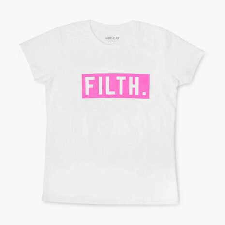 Ladies FILTH. Tee - White With Pink Logo XL TEE098 Barcode: 5037835202670