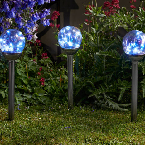 Smart Solar LED Firefly Opal Stake Light 4-Pack White Nickel - 1013019