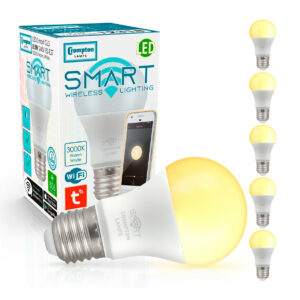 Crompton GLS LED Light Bulb Smart WiFi E27 8.5W (60W Eqv) Warm White 5-Pack - 12318