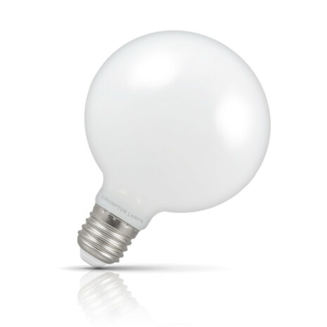 Crompton Globe LED Light Bulb Dimmable G95 E27 7W (60W Eqv) Warm White Opal - 12677