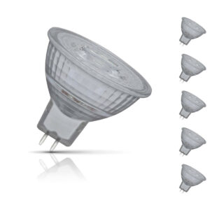 Crompton Lamps LED MR16 Bulbs 5W GU5.3 12V (5 Pack) Warm White (35W Eqv) - 14855