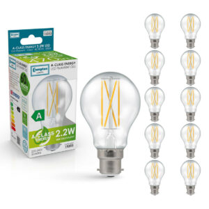 Crompton Ultra-Efficient LED GLS 2.2W B22 10-Pack Warm White (40W Eqv) - 15203