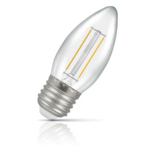 Crompton Candle LED Light Bulb Dimmable E27 2.5W (25W Eqv) Warm White Clear - 15340