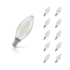 Crompton Candle LED Light Bulb E14 2.5W (25W Eqv) Warm White 10-Pack Pearl - 15364